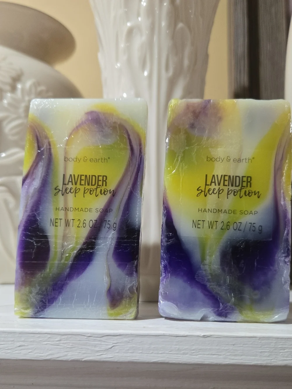 Body & Earth Lavender Sleep Potion Handmade Soap - Purple & Yellow